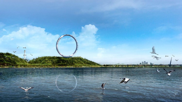 Rendering of Hubless Ferris Wheel in Seoul