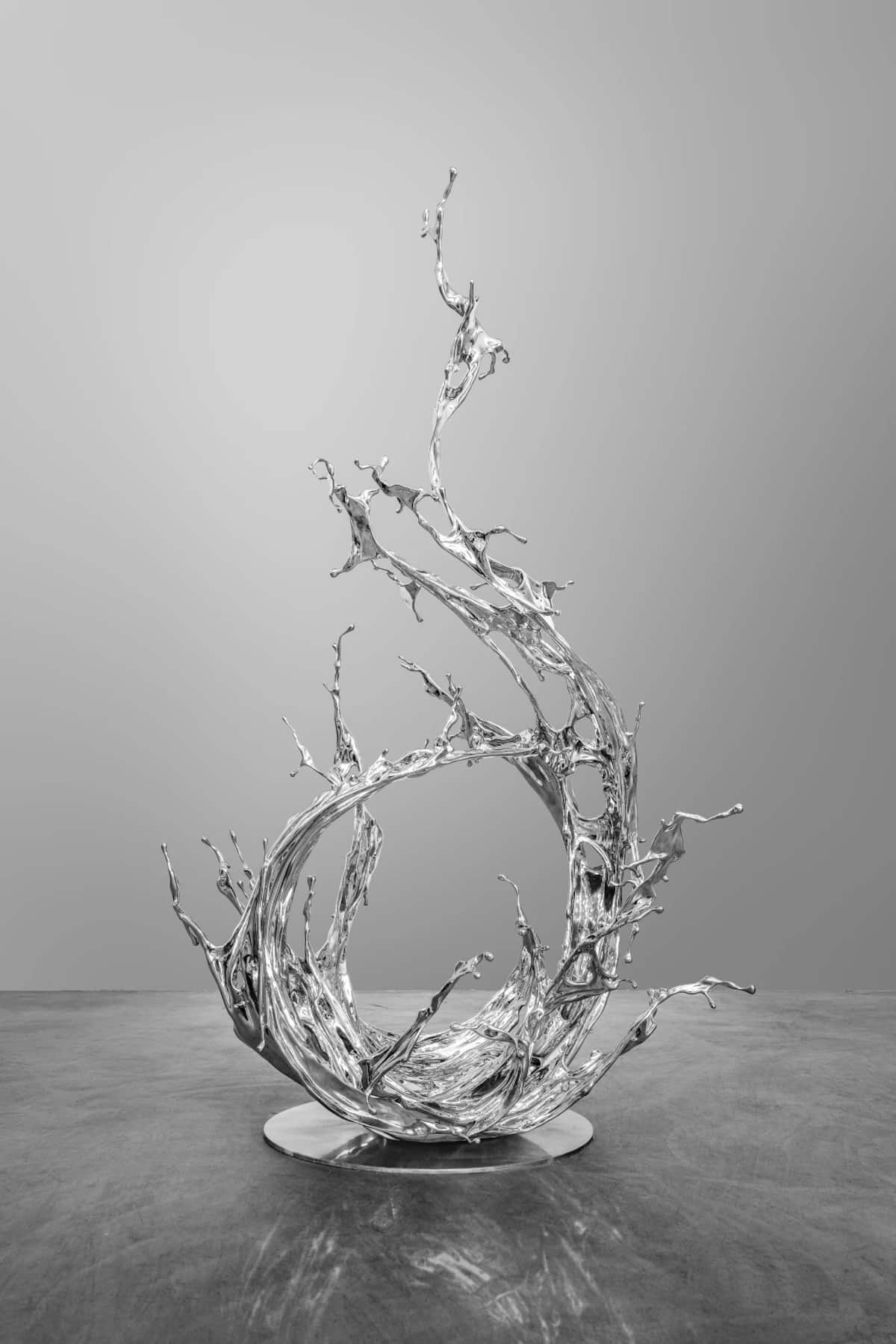Abstract Silver Sculptures by Zheng Lu
