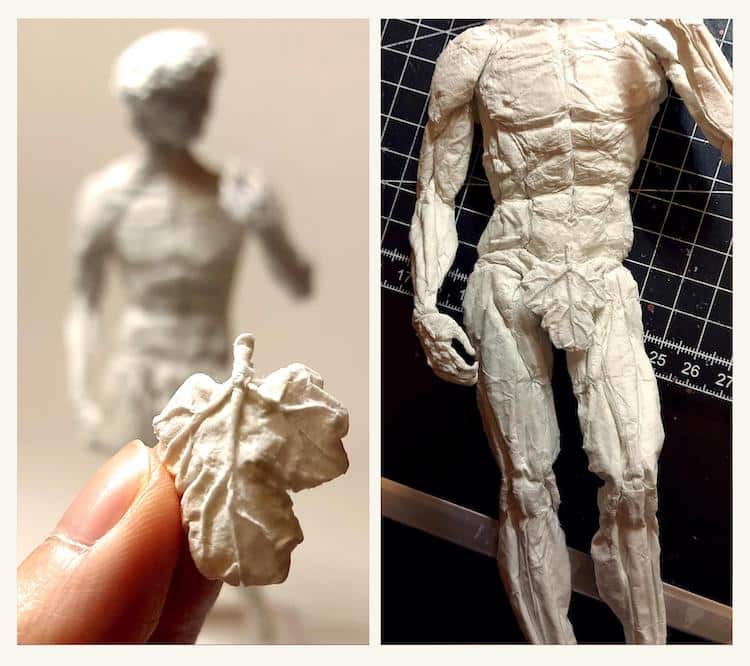 Origami David Sculpture