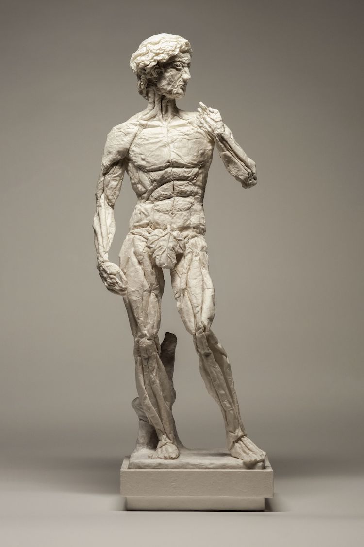 Origami David Sculpture