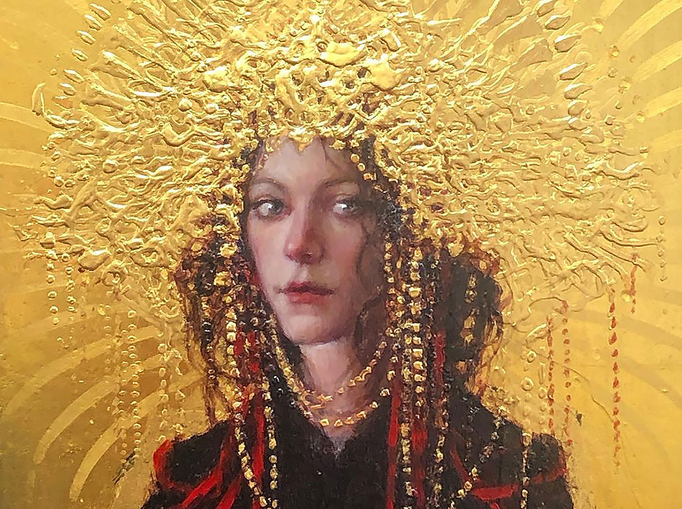 Exploring Figurative Portrait Paintings with Textured Gold Details » Design You Trust