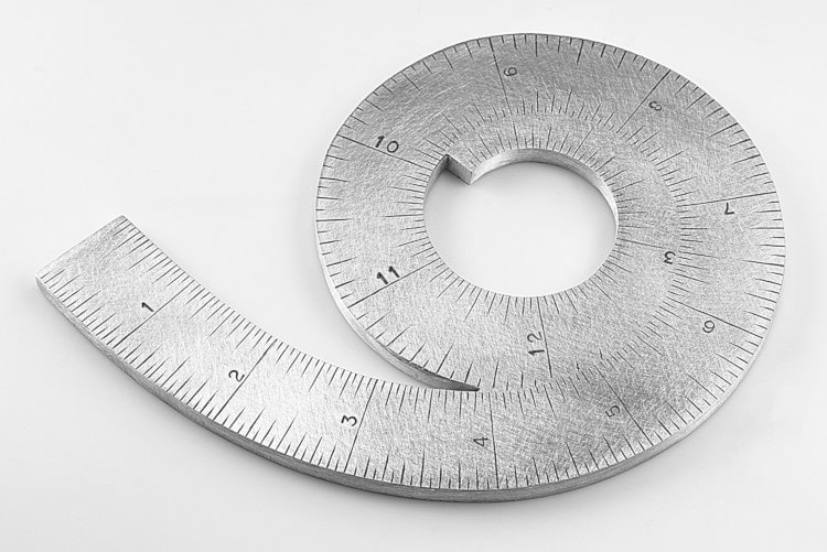 Spiral-shaped custom metal measuring instrument