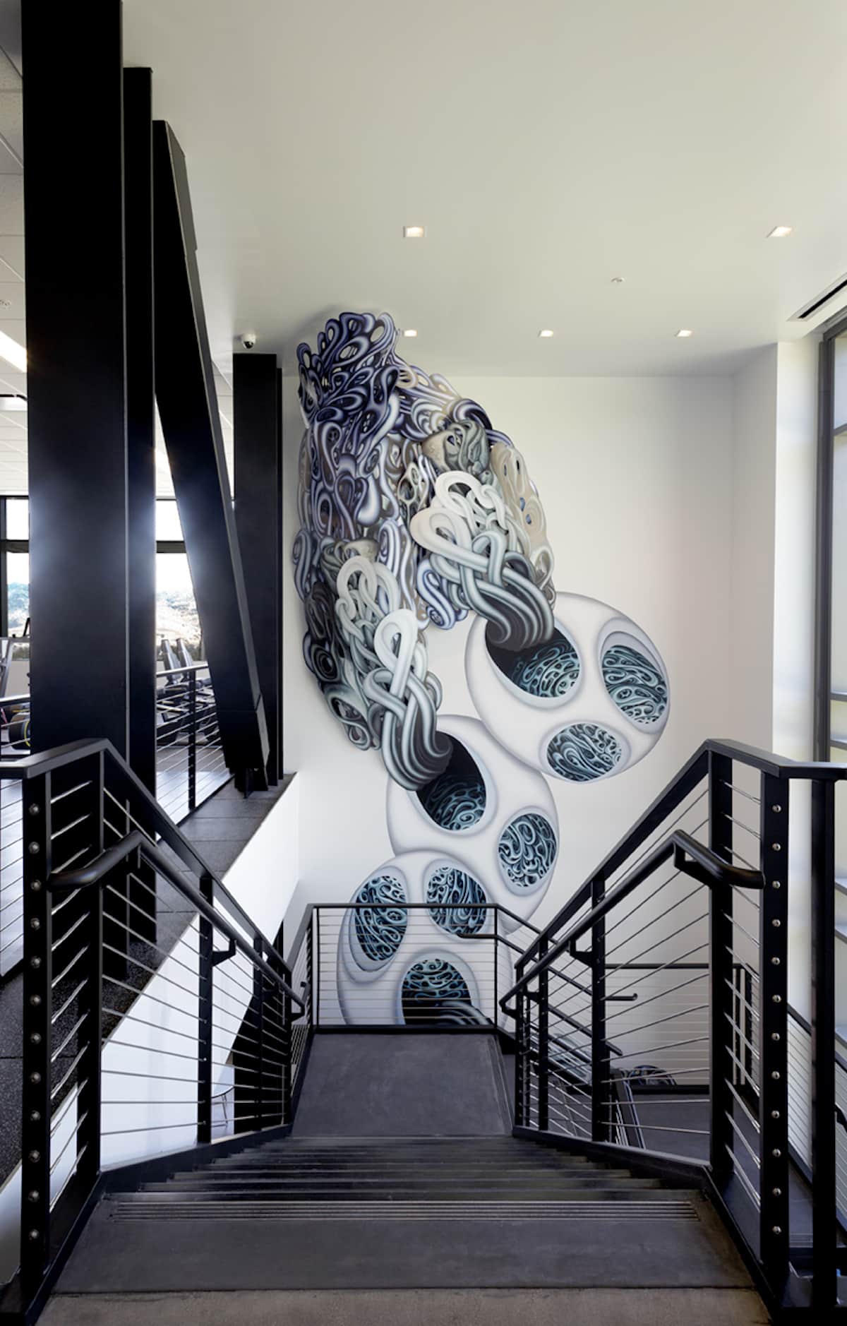 Seed of LIfe Mural Installation by Erika Lizée