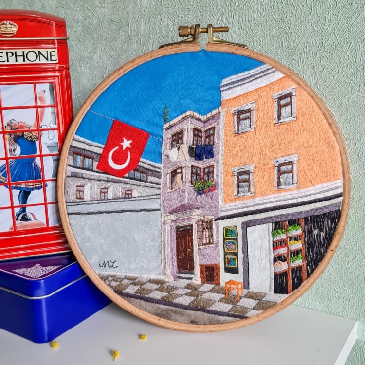 Embroidery of Buildings in Turkey