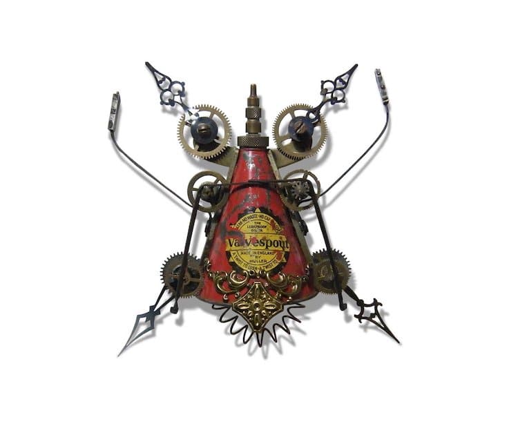 Upcycled Sculptures of Bugs by Mark Oliver