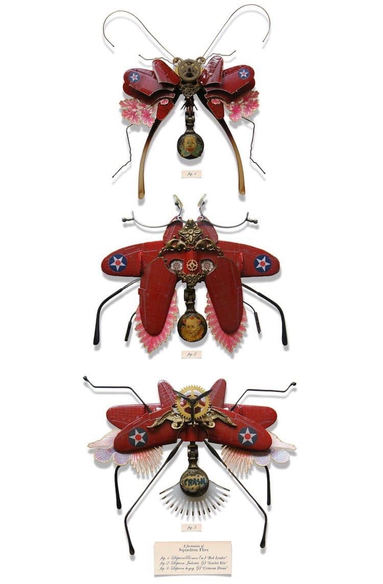 Upcycled Sculptures of Bugs by Mark Oliver