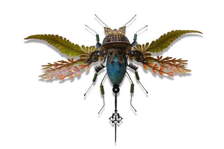 Upcycled Sculptures of Bugs by Mark Oliver