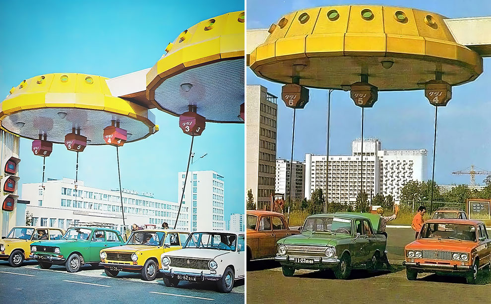 ‘Flying Saucer’ Gas Stations in Kyiv From the Late 1970s and Early 1980s » Design You Trust
