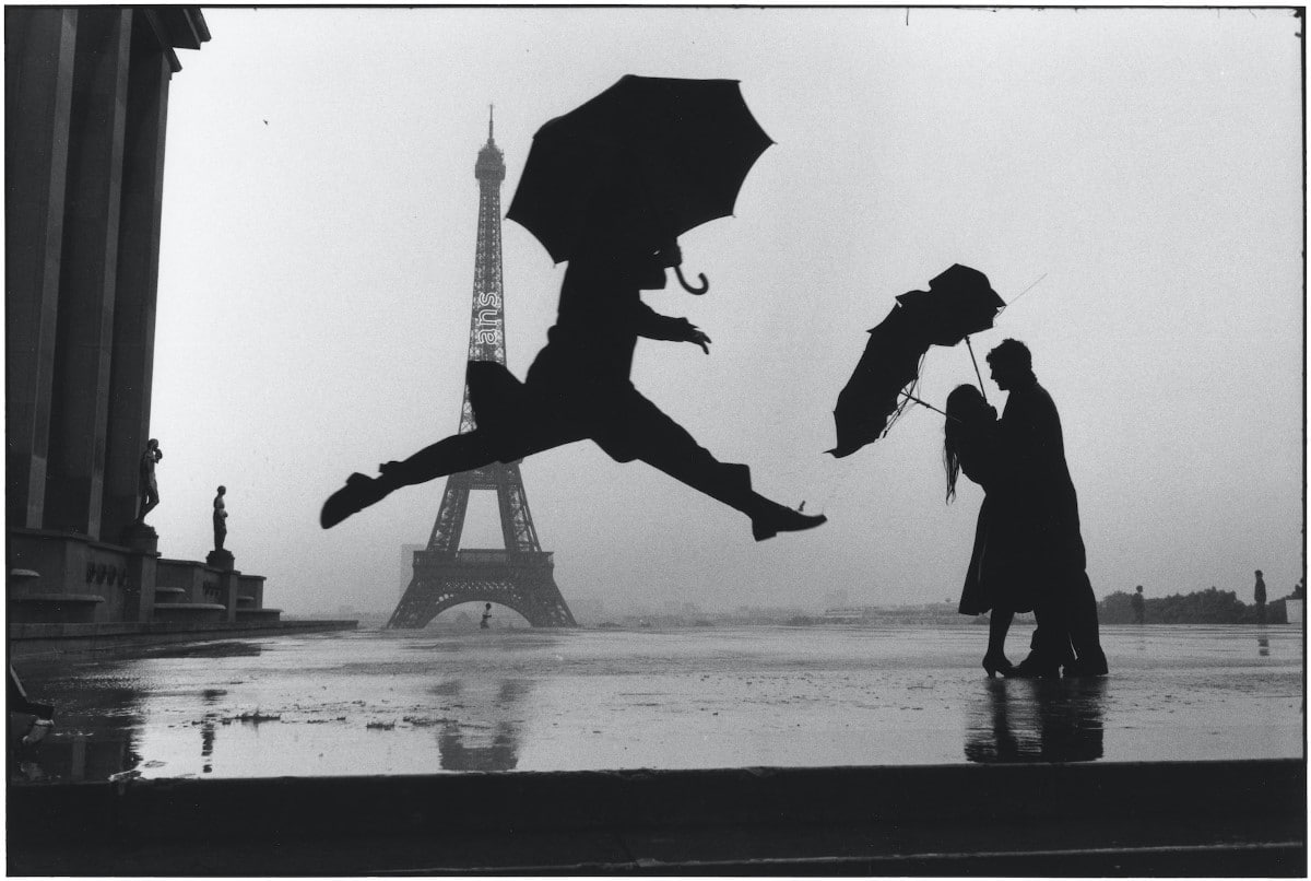 Man Jumping in front of the Eiffel Tower by Elliott Erwitt