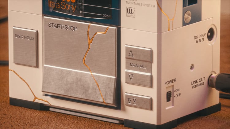 - ViralBandit Vintage watchman with kintsugi repairs