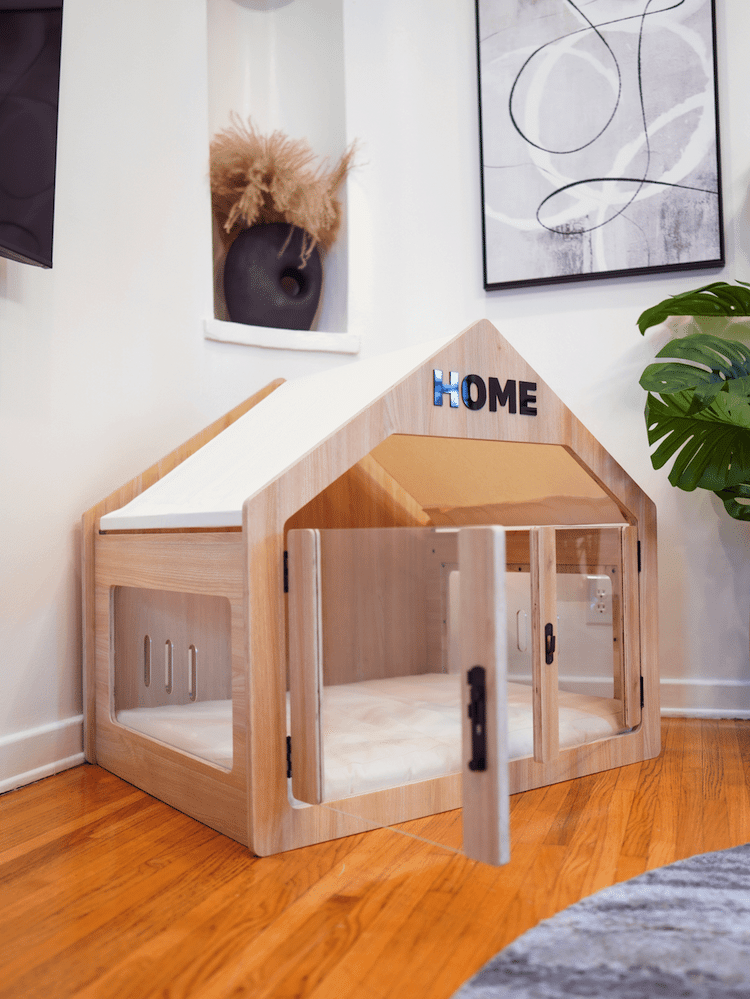 - ViralBandit Wooffy Modern Dog House