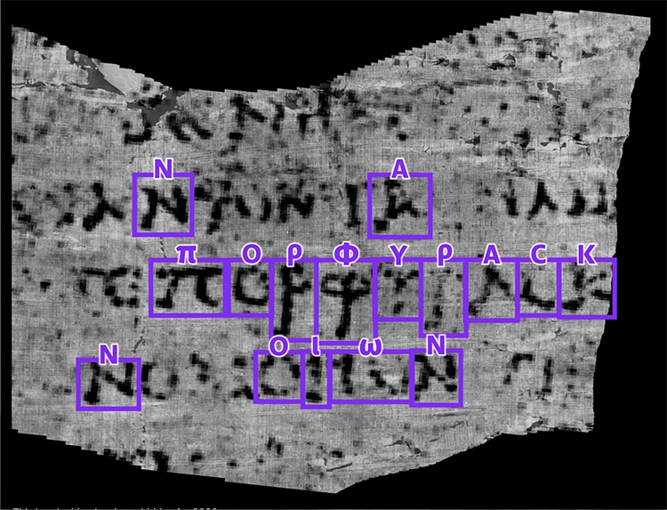 AI Deciphered Word of Ancient Scroll Burned by Mount Vesuvius