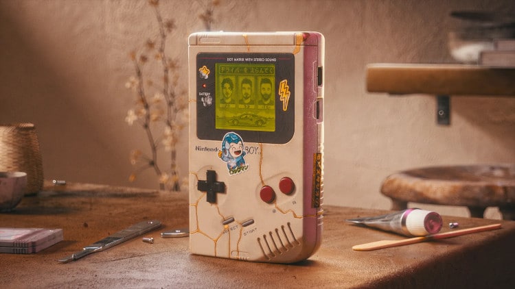 - ViralBandit Vintage gameboy with kintsugi repairs