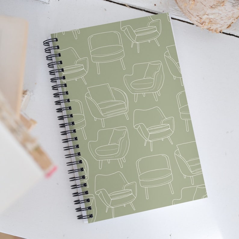 Chair Pattern Spiral Notebook