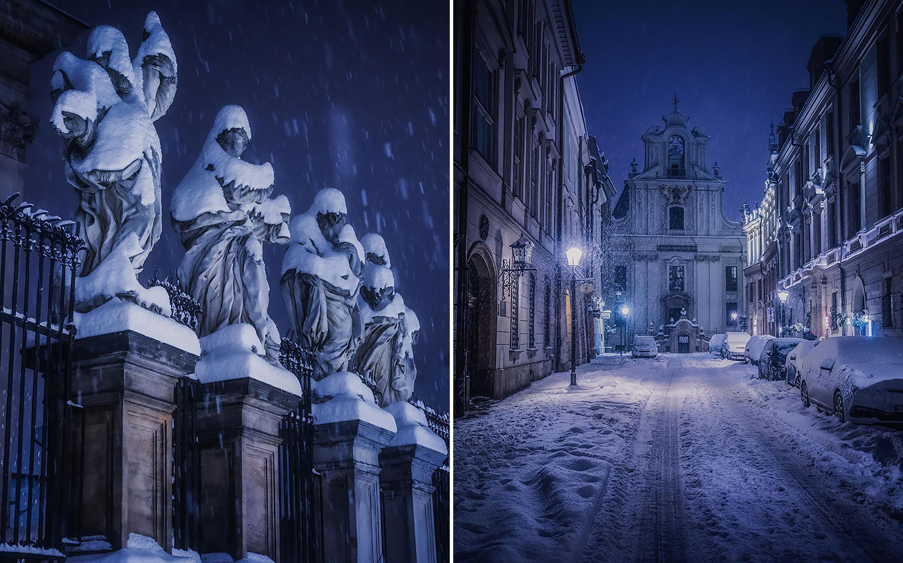 A Glimpse Into A Snowy Journey Throughout The Medieval Town Of Krakow, Captured by Patryk Biegański » Design You Trust
