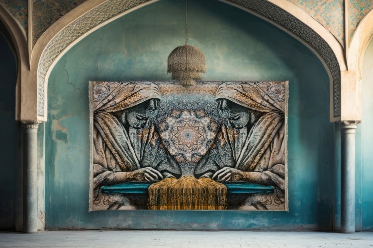 Portraits of Women on a Persian Carpet by Mateo Humano