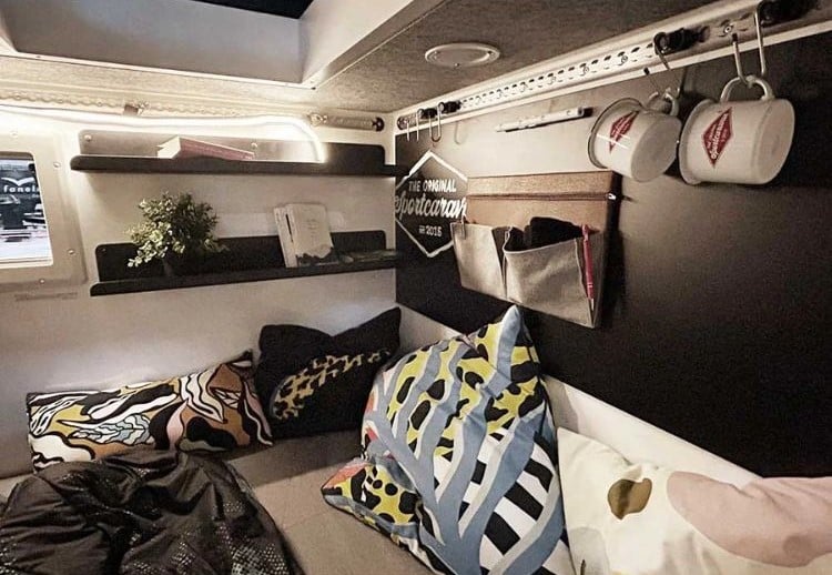 Interior Shot of the Cube 1 Campervan with a Double Bed