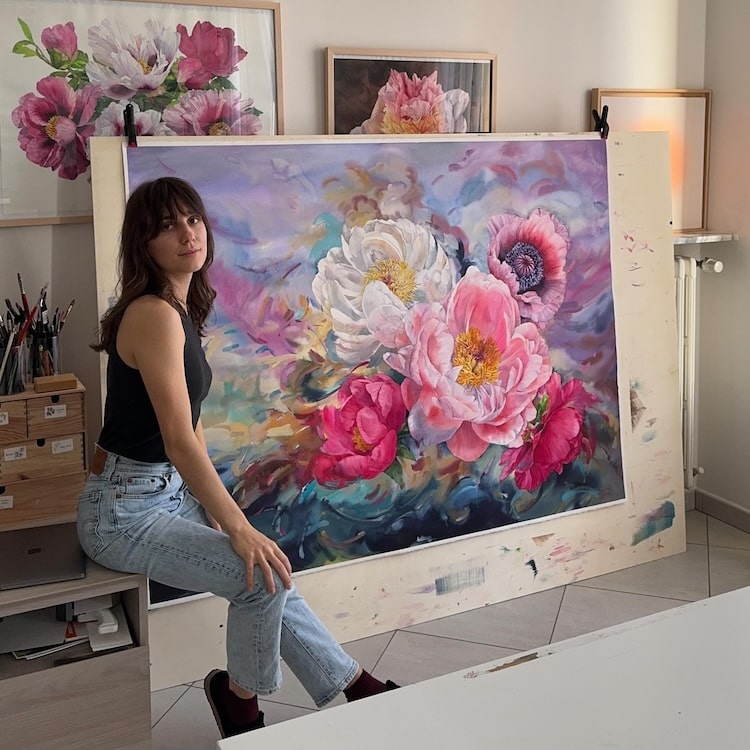 Floral watercolor paintings by Janet Pulcho