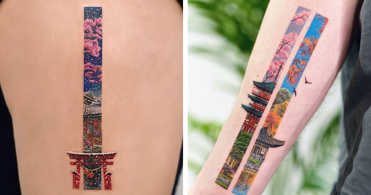 These Intricate Vertical Tattoos Convey Fascinating Stories