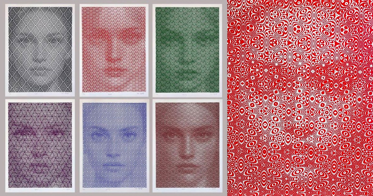 Artist’s Abstract Paintings Hide AI-Generated Faces