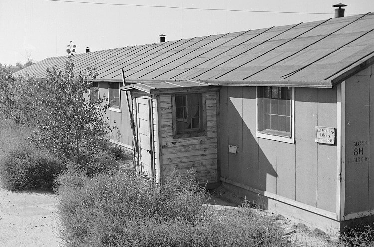 Granada Relocation Center, Amache, Colorado. Elementary school block at the Granada Project, Amache in 1945
