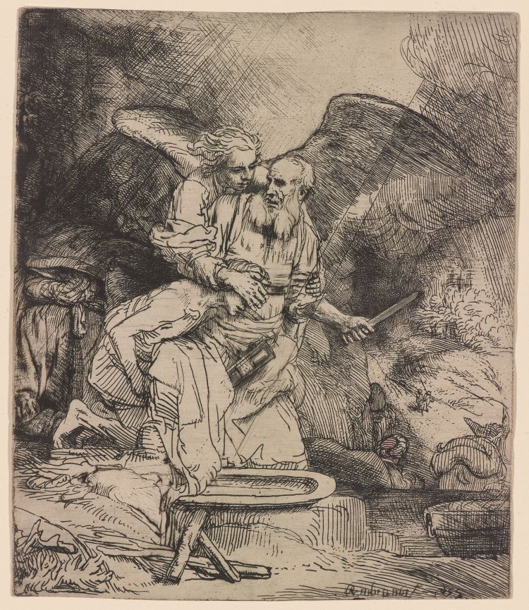 Rembrandt Etching Of Abraham And Isaac
