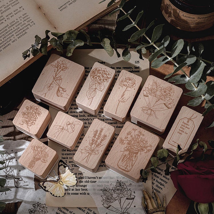 Wooden Flower Stamps