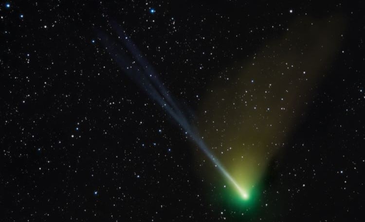 A Green Comet In Space