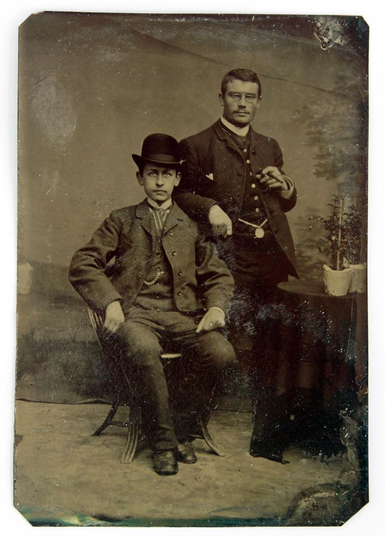 Tintype Photograph of Two Men
