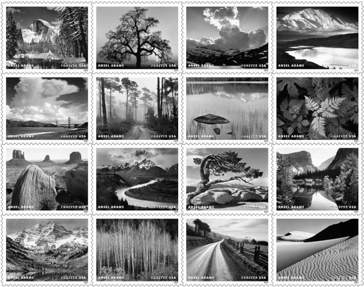 USPS Ansel Adams stamps